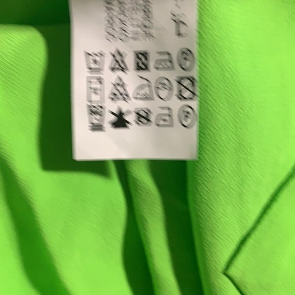 🌹NWT. Zara Neon Green Collared Mini Dress with Surplice V-neckline. Size M - Picture 12 of 12